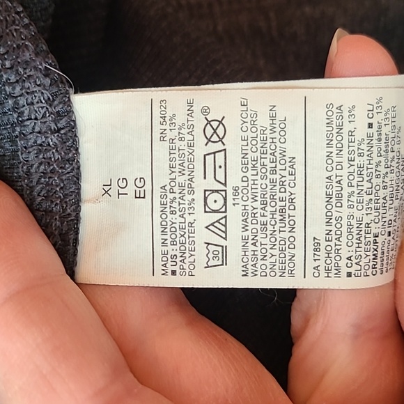 Old Navy, XL, heathered charcoal grey, jogger style pant, fold-over waist. - Picture 6 of 8